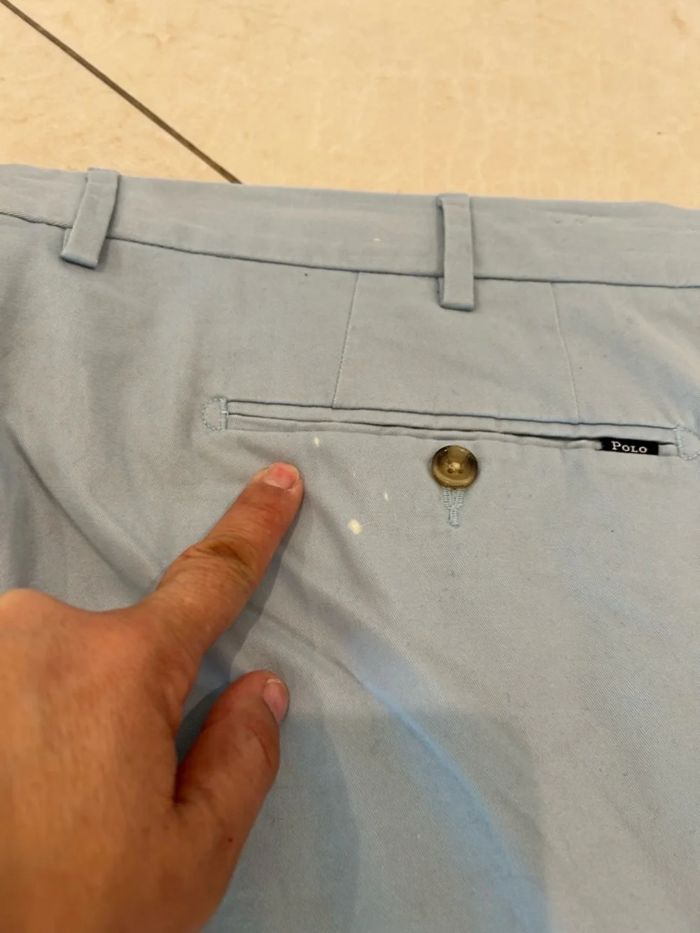 Ralph Lauren Light Blue Chino Pants Straight Fit Casual Preppy Trousers 42/32